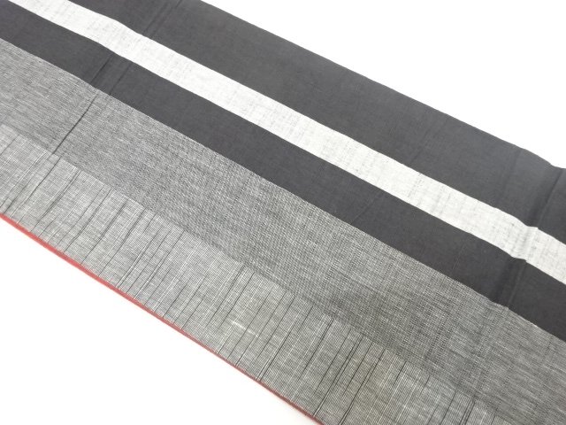 JAPANESE KIMONO / COTTON PONGEE / STRIPES WOVEN / ALL THROUGH FUKURO O